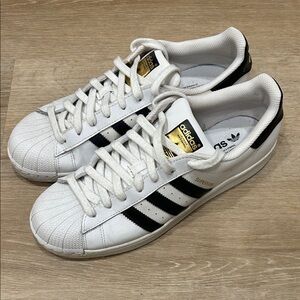 adidas White and Black Classic Low-Top Sneakers